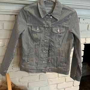 Seersucker jeans jacket.
